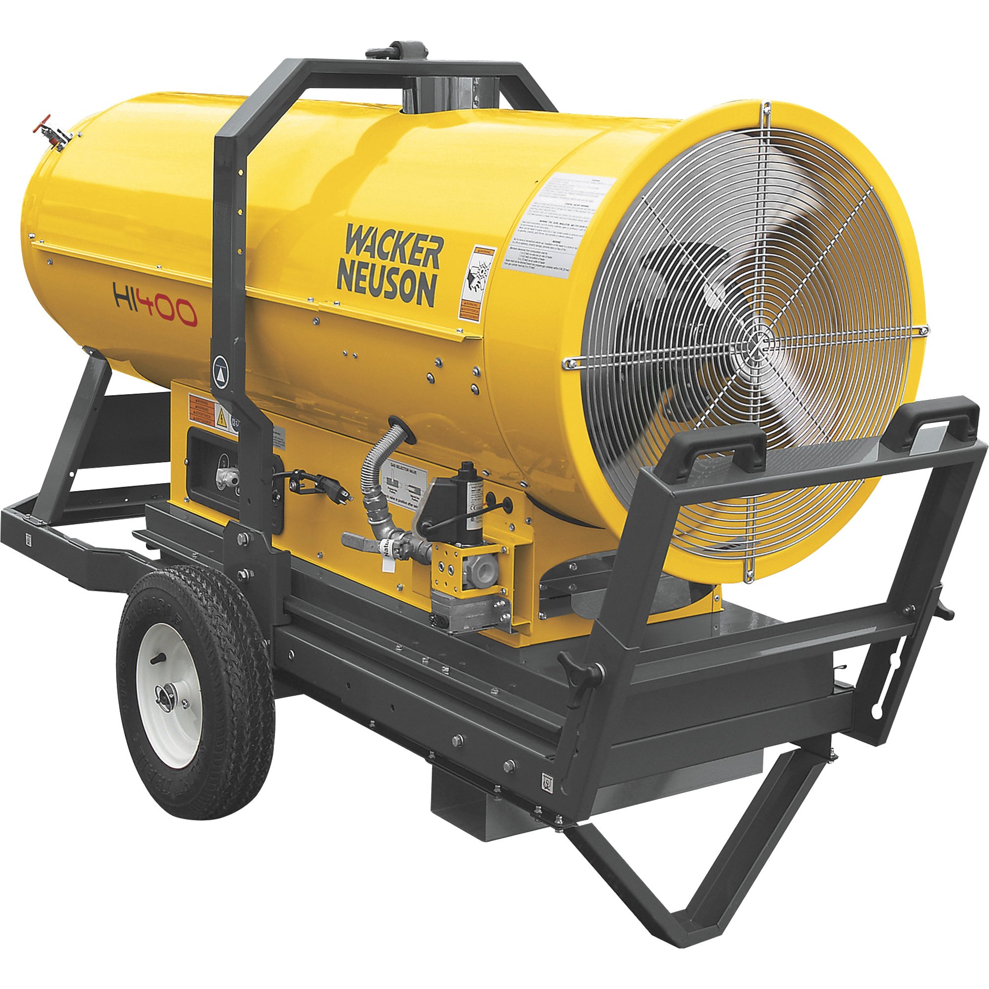 Wacker Neuson Portable Indirect-Fired Construction Heater — 329,000 BTU, Natural Gas/Propane, 2 x 16in. Supply, Model# HI400 HD G 2X16